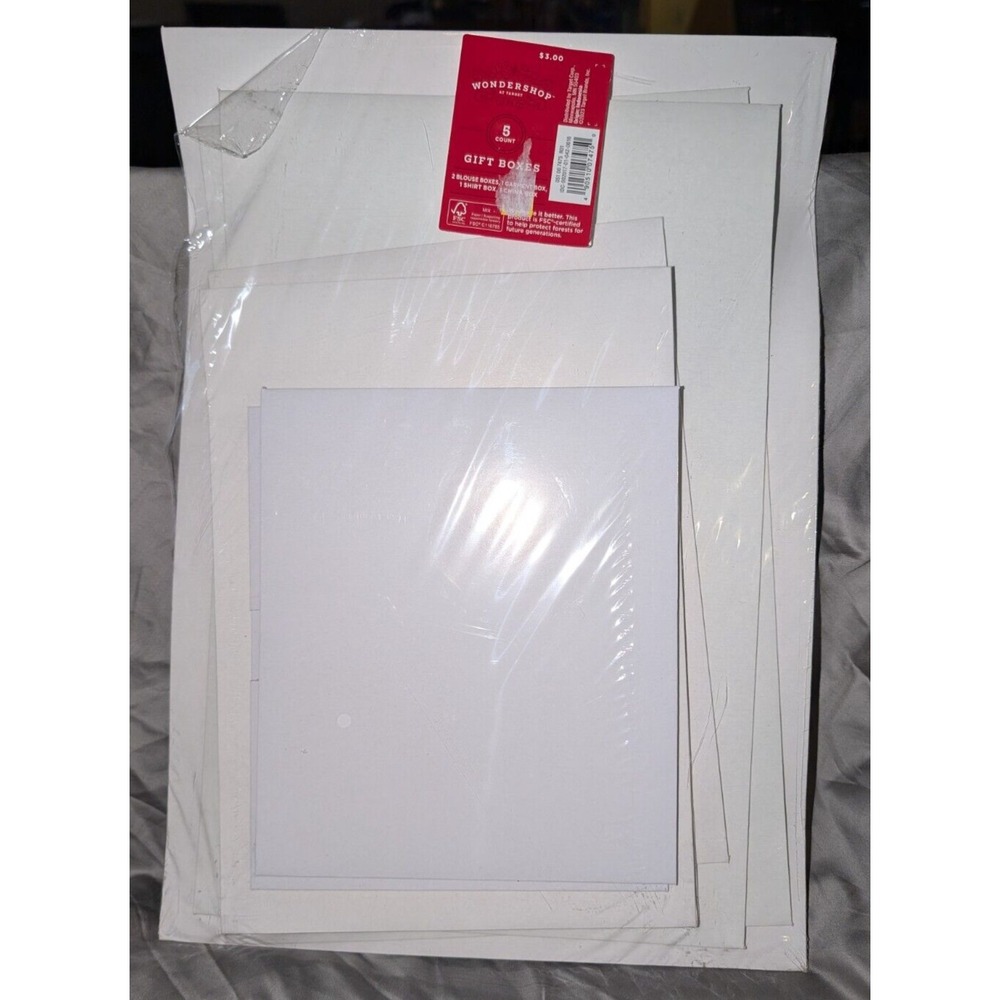 5 Shirt Gift Boxes, 4 sizes Gift Boxes with Lids for Presents NEW